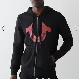 NEW TRUE RELIGION HORSESHOE ZIP HOODIE Size:XL